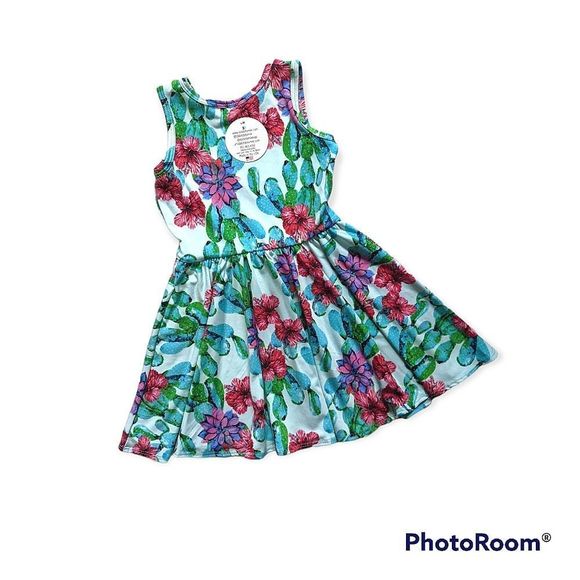 Dot Dot Smile NWT's Succulents and Cactus' Tank Dress Girls 2T. - Picture 2 of 11